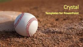  Presentation with third - Colorful PPT theme enhanced with baseball near third base backdrop and a tawny brown colored foreground