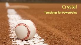  Presentation with third - Colorful slide deck enhanced with baseball on the infield chalk backdrop and a tawny brown colored foreground
