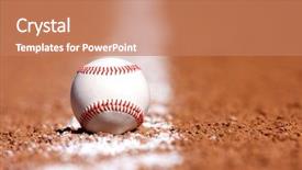  Presentation with mlb baseball - Amazing PPT layouts having baseball on the infield chalk backdrop and a coral colored foreground