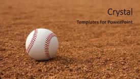  Presentation with baseball cards - PPT layouts enhanced with baseball on the infield dirt background and a red colored foreground