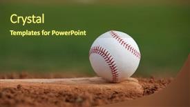  Presentation with room - Presentation with baseball on the pitchers mound background and a tawny brown colored foreground