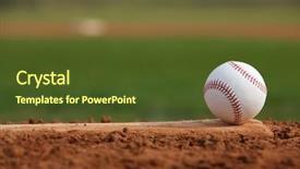  Presentation with baseball - Presentation theme enhanced with flag of burlington in vermont background and a light gray colored foreground.