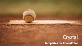  Presentation with baseball - Slide set featuring portrait of happy and enjoying background and a coral colored foreground