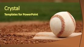  Presentation with baseball - Slides consisting of baseball on the pitchers mound background and a tawny brown colored foreground