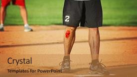  Presentation with softball - Theme enhanced with baseball or softball field background and a gold colored foreground