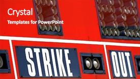  Presentation with football competition - Cool new theme with baseball scoreboard and sky backdrop and a crimson colored foreground