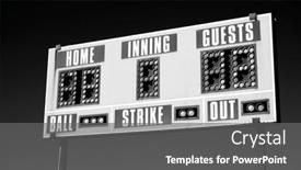  Presentation with scoreboard - Slides featuring baseball-scoreboard-with-details background and a gray colored foreground