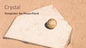  Presentation with baseball home plate - Presentation design consisting of baseball-sits-on-home-plate background and a lemonade colored foreground