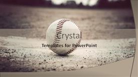  Presentation with vintage baseball - Beautiful PPT theme featuring baseball-sitting-on-a-base backdrop and a mint green colored foreground