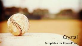  Presentation with base - Colorful slide deck enhanced with baseball sitting on a base backdrop and a lemonade colored foreground