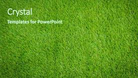  Presentation with grass - Beautiful slides featuring baseball stadium - green artificial grass backdrop and a tawny brown colored foreground