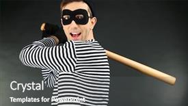  Presentation with dark - Cool new PPT layouts with baseballpirates - thief on dark background backdrop and a  colored foreground