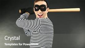  Presentation with dark - Colorful presentation design enhanced with baseballpirates - thief on dark background backdrop and a  colored foreground