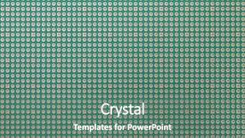  Presentation with printed circuit board - Audience pleasing presentation theme consisting of based integrated circuits - printed circuit board seamless pattern backdrop and a ocean colored foreground