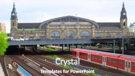  Presentation with hamburg - Beautiful presentation featuring model railway - toy city imitation based backdrop and a tawny brown colored foreground