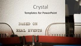  Presentation with events - PPT theme consisting of based-on-real-events-text background and a sky blue colored foreground