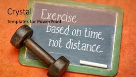  Presentation with elderly people exercise patient training - Beautiful PPT theme featuring based on time not distance backdrop and a  colored foreground