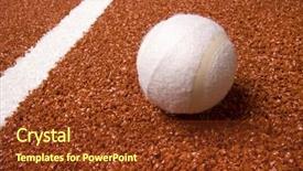  Presentation with court - Amazing presentation theme having baseline - tennis court backdrop and a tawny brown colored foreground