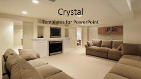  Presentation with luxury - Beautiful theme featuring basement in luxury home backdrop and a coral colored foreground