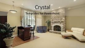  Presentation with brick - Audience pleasing presentation theme consisting of basement in luxury home backdrop and a mint green colored foreground