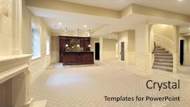  Presentation with new home - Cool new slide set with basement in new construction home backdrop and a soft green colored foreground