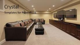  Presentation with luxury - Slides with basement of luxury home background and a coral colored foreground