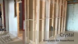  Presentation with renovation - Presentation design having basement renovations in house background and a coral colored foreground