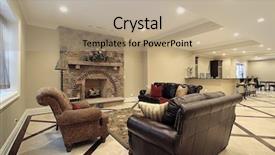  Presentation with stone - Colorful theme enhanced with basement with stone fireplace backdrop and a coral colored foreground