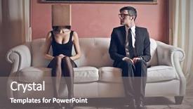  Presentation with sportswoman boxing woman - Presentation theme enhanced with bash - man looks at beautiful woman background and a gray colored foreground