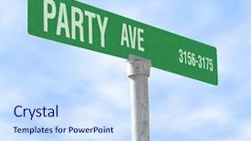  Presentation with street - Presentation design having bash - themed street sign background and a  colored foreground