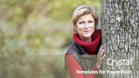  Presentation with tree wildland fire - Presentation design with bash - timid woman hiding behind background and a gray colored foreground