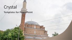  Presentation with mosque - Cool new slides with bashi mosque in sofia bulgaria backdrop and a white colored foreground