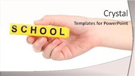  Presentation with back school education - Presentation with basic accountting - back to school educational cubes background and a  colored foreground