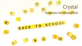  Presentation with back school education - Amazing slides having basic accountting - back to school educational cubes backdrop and a  colored foreground