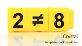  Presentation with educational - Colorful PPT theme enhanced with basic accountting - educational cubes with different numbers backdrop and a  colored foreground