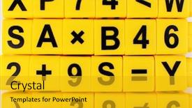  Presentation with educational - Colorful PPT layouts enhanced with basic accountting - educational cubes with different numbers backdrop and a gold colored foreground