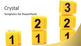  Presentation with basic - Slide set enhanced with basic accountting - educational cubes with different numbers background and a white colored foreground