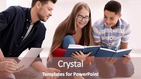  Presentation with social anxiety teenagers - Colorful slide set enhanced with basic computer - group of teenagers doing homework backdrop and a coral colored foreground