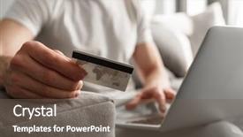  Presentation with basic - Amazing slide set having basic computer - photo cropped of caucasian guy backdrop and a violet colored foreground