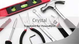  Presentation with basic - Amazing theme having basic-construction-tool-set backdrop and a light gray colored foreground