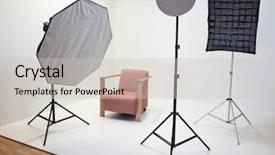  Presentation with empty space dance studio - Slide deck consisting of basic electrical - empty photo studio with lighting background and a light gray colored foreground