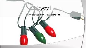  Presentation with green lights - Slides consisting of basic electrical - red and green christmas lights background and a white colored foreground