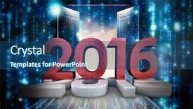  Presentation with opening doors - Colorful slide set enhanced with basic electrinic - 2016 graphic against composite image backdrop and a ocean colored foreground