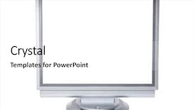  Presentation with blank - Cool new PPT theme with basic electrinic - blank computer screen backdrop and a  colored foreground