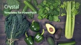 Presentation with foods - Beautiful PPT layouts featuring basic green - alkaline foods above the wooden backdrop and a tawny brown colored foreground