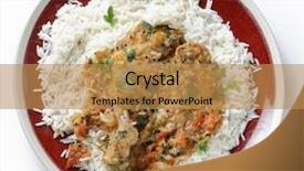  Presentation with basmati rice white rice rice - Theme enhanced with basic homemade balti chicken on a bed of white basmati rice seen from above background and a gold colored foreground