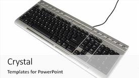  Presentation with basic life support - Colorful PPT layouts enhanced with basic keyboard on a laptop backdrop and a white colored foreground