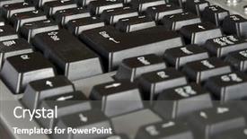  Presentation with basic - PPT theme consisting of basic keyboard on a laptop background and a  colored foreground