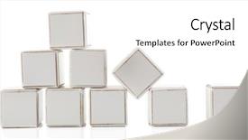  Presentation with educational - PPT theme with basic shapes - educational cubes isolated on white background and a white colored foreground