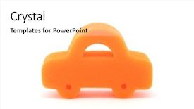  Presentation with shape - Audience pleasing slides consisting of basic shapes - orange car shape sponge backdrop and a  colored foreground